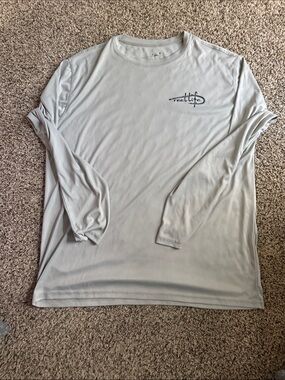 Men's Reel Life Long Sleeve Performance Shirt - Light Gray